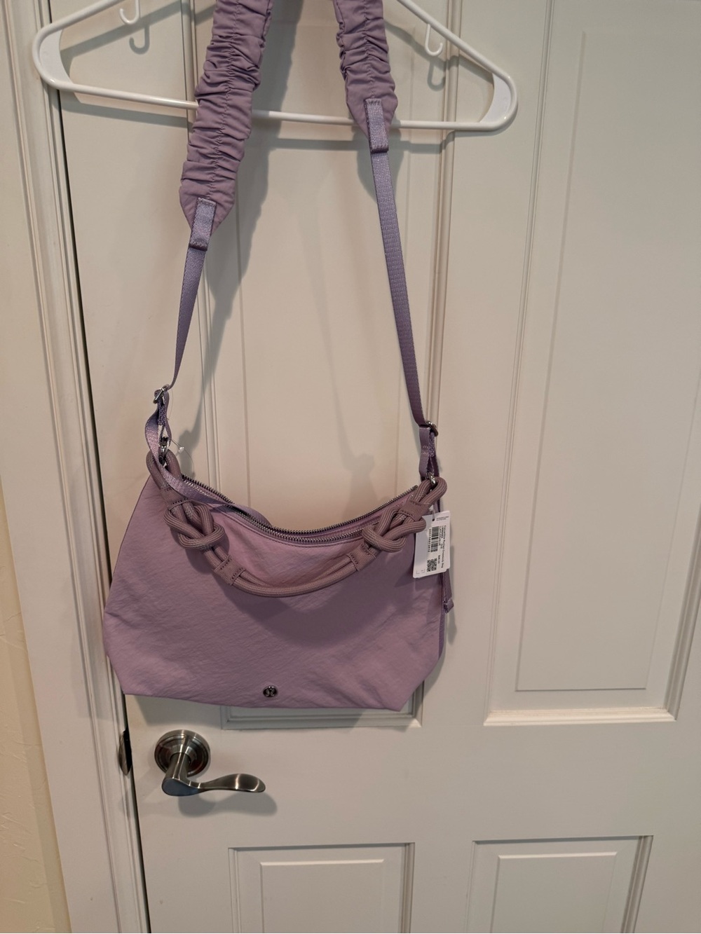 NWT Lululemon Convertible Ruched Crossbody Bag 6.5L Lilac/Silver